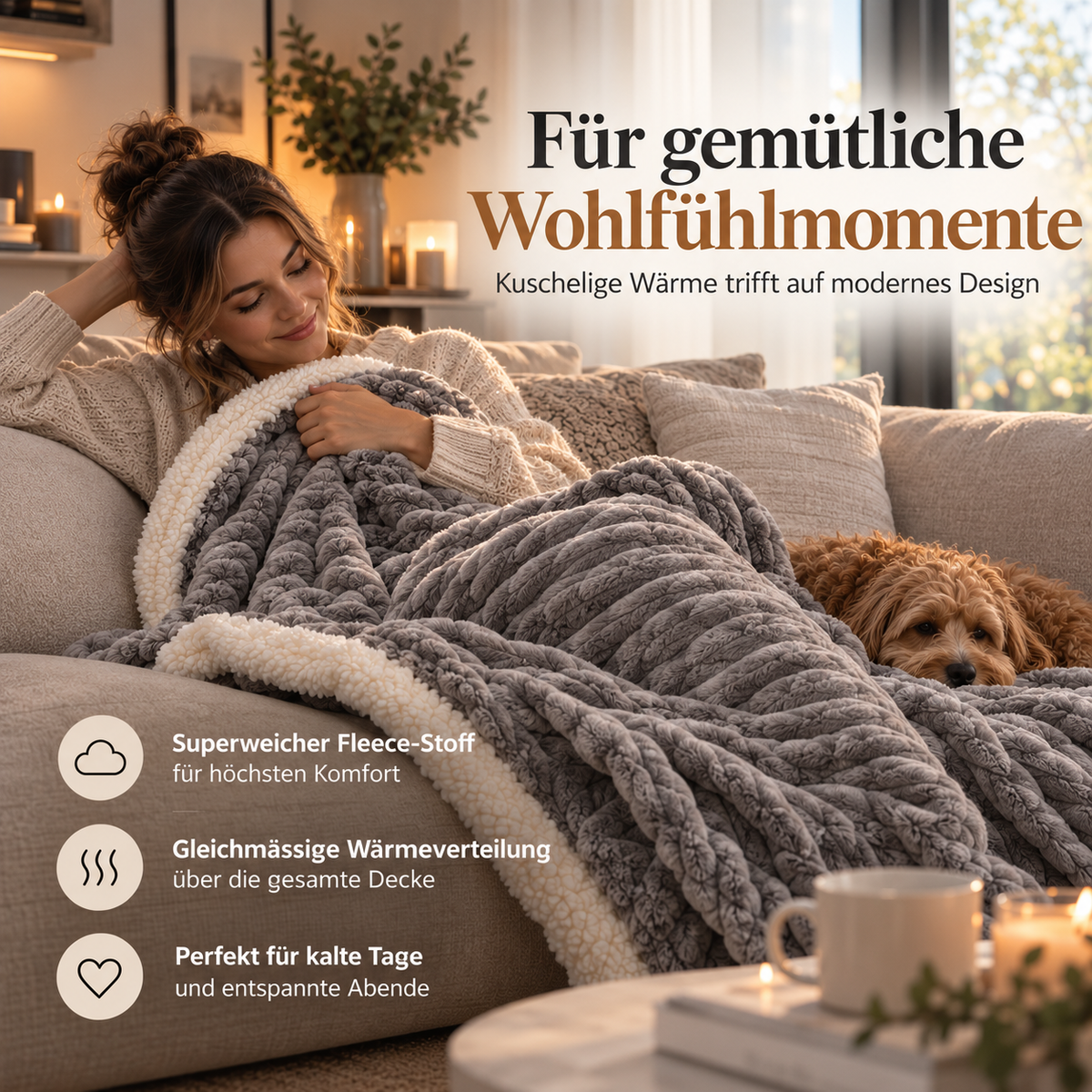 Wohlfühldecke - Beheizbare Kuscheldecke®